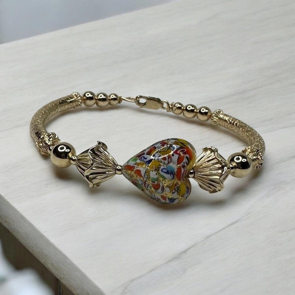 Confetti Heart Bangle