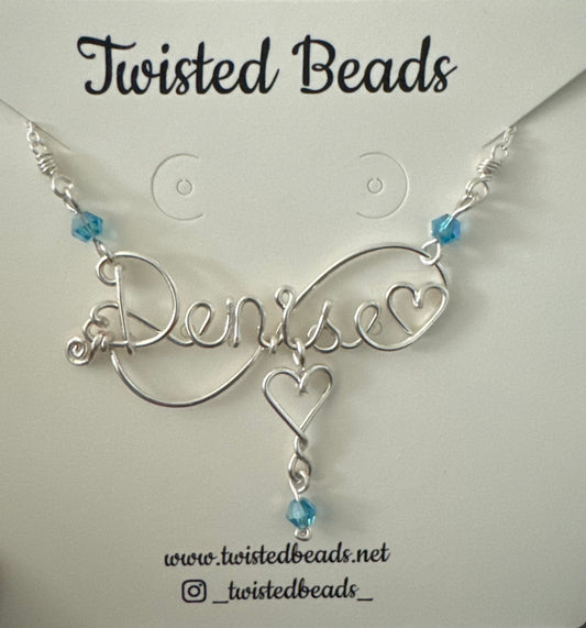 Wire Name Necklace - Cursive