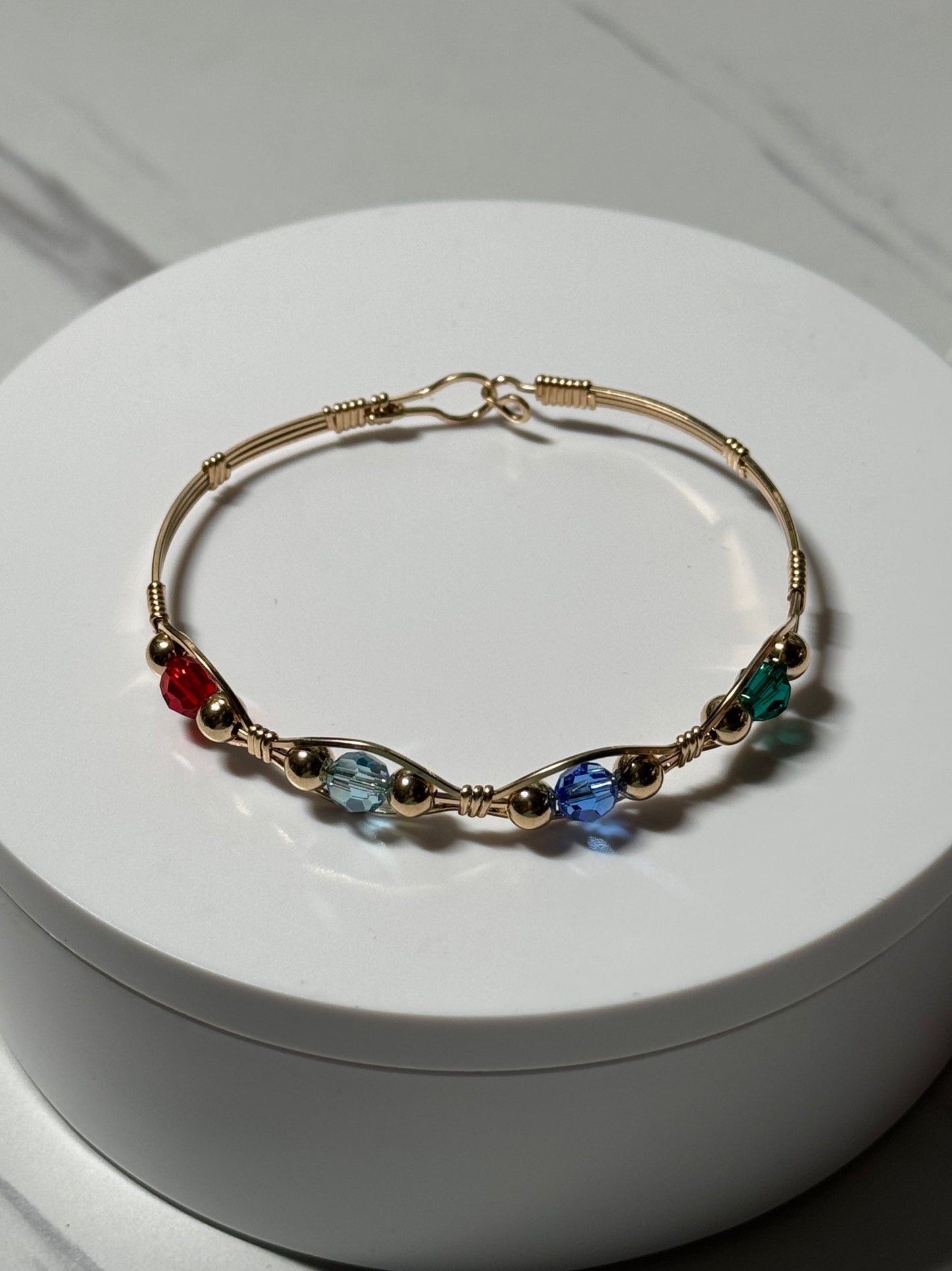 Birthstone Wire Bangle