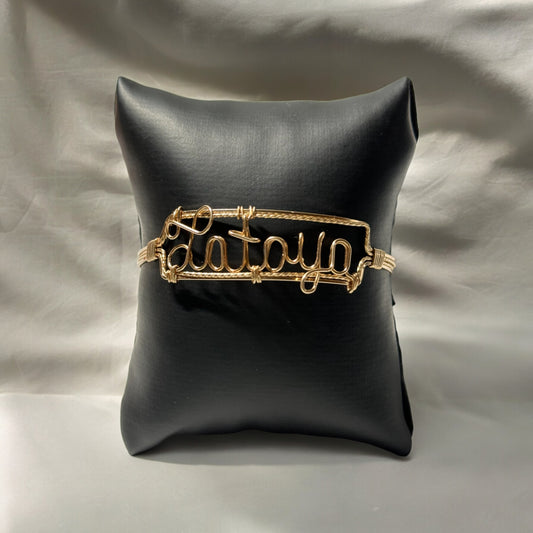 Wire Name Bangle
