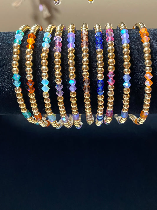 Color Crystal Bracelet (Bicones)